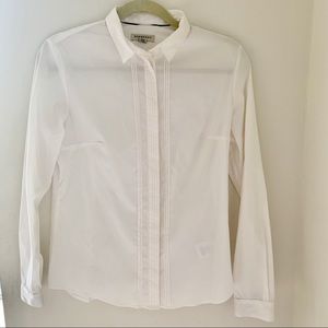 Burberry button down check detail cuff sleeve